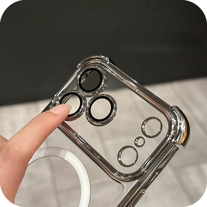 iPhone 17 Corner Airbags Magnetic Shockproof Ice-Clear Case