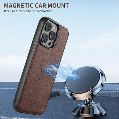 ChubbyArmor LuxeFlip - 2-in-1 Magnetic Leather Case with Detachable Wallet - Magsafe Compatible Flip Stand