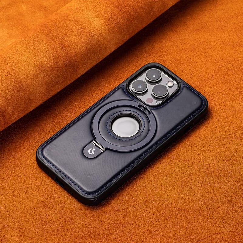 Classic Leather Magnetic iPhone Case with Stand