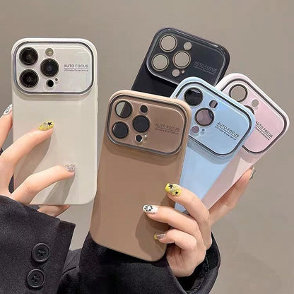Large Window Phone Case with Protective Lens for iPhone